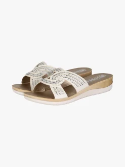 Inblu Ciabatte donna con nodo e brillantini - beige