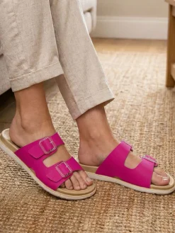 Inblu DUAL DENSITY Ciabatte donna con doppia fibbia - fucsia