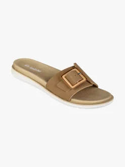 Inblu DUAL DENSITY Ciabatte donna con fibbia - marrone