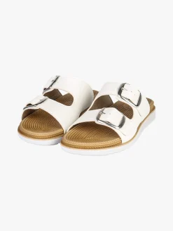 Inblu DUAL DENSITY Ciabatte donna con doppia fibbia - bianco