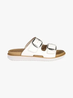 Inblu DUAL DENSITY Ciabatte donna con doppia fibbia - bianco