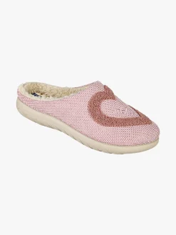Inblu Pantofole donna con ecopelliccia e cuore - rosa