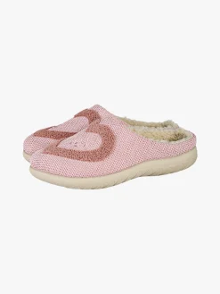 Inblu Pantofole donna con ecopelliccia e cuore - rosa