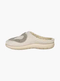Inblu Pantofole donna con ecopelliccia e cuore - beige