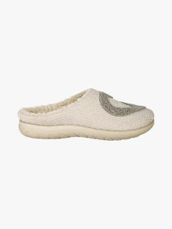 Inblu Pantofole donna con ecopelliccia e cuore - beige