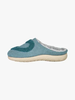 Inblu Pantofole donna con ecopelliccia e cuore - turchese
