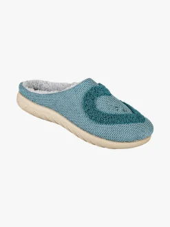 Inblu Pantofole donna con ecopelliccia e cuore - turchese