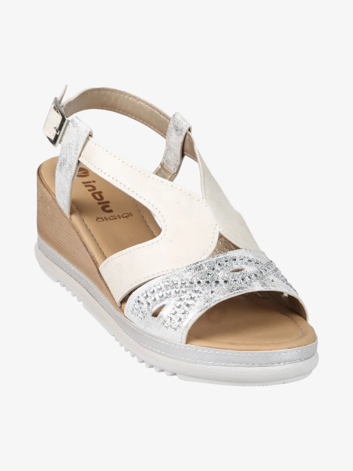 Inblu Sandali donna con zeppa e strass
