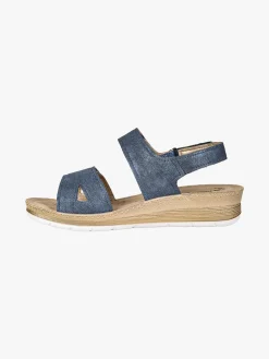 Inblu Sandali donna con zeppa e cinturini a strappo - blu