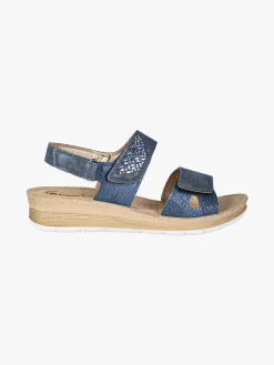 Inblu Sandali donna con zeppa e cinturini a strappo - blu