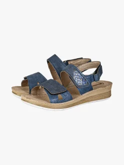 Inblu Sandali donna con zeppa e cinturini a strappo - blu