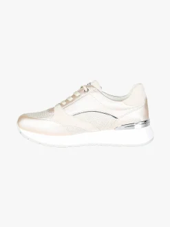 Inblu Sneakers brillantinata da donna con platform - perla