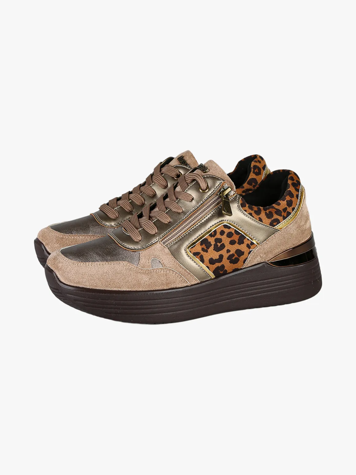 Inblu Sneakers donna con platform - marrone