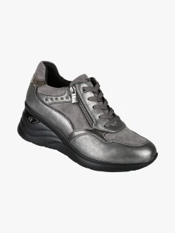 Inblu Sneakers donna con zeppa - grigio scuro
