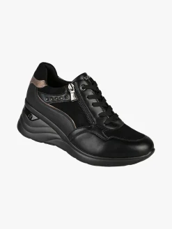 Inblu Sneakers donna con zeppa - nero