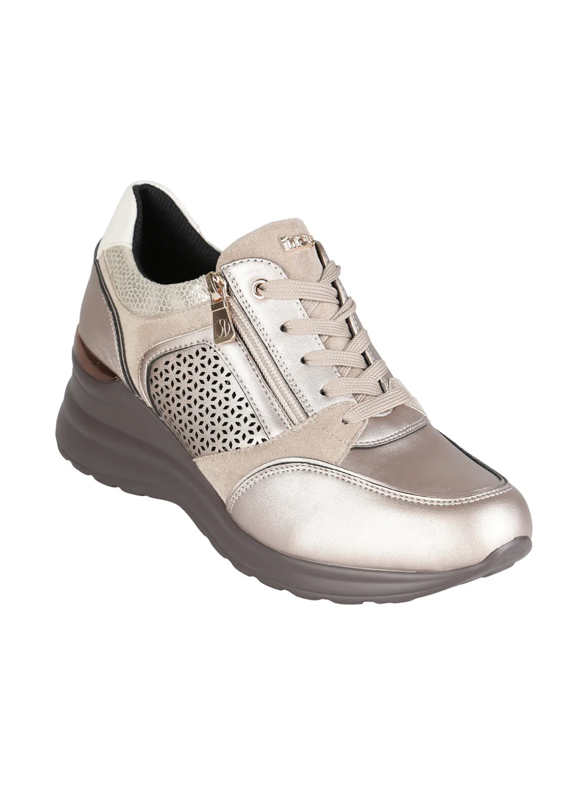 Inblu Sneakers donna con zeppa e zip