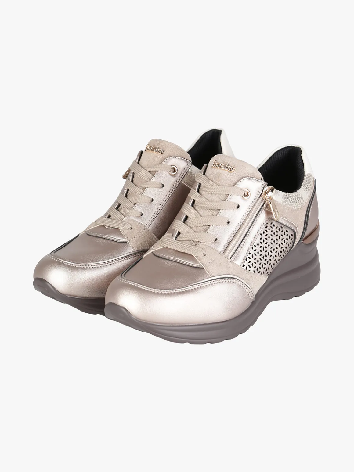Inblu Sneakers donna con zeppa e zip