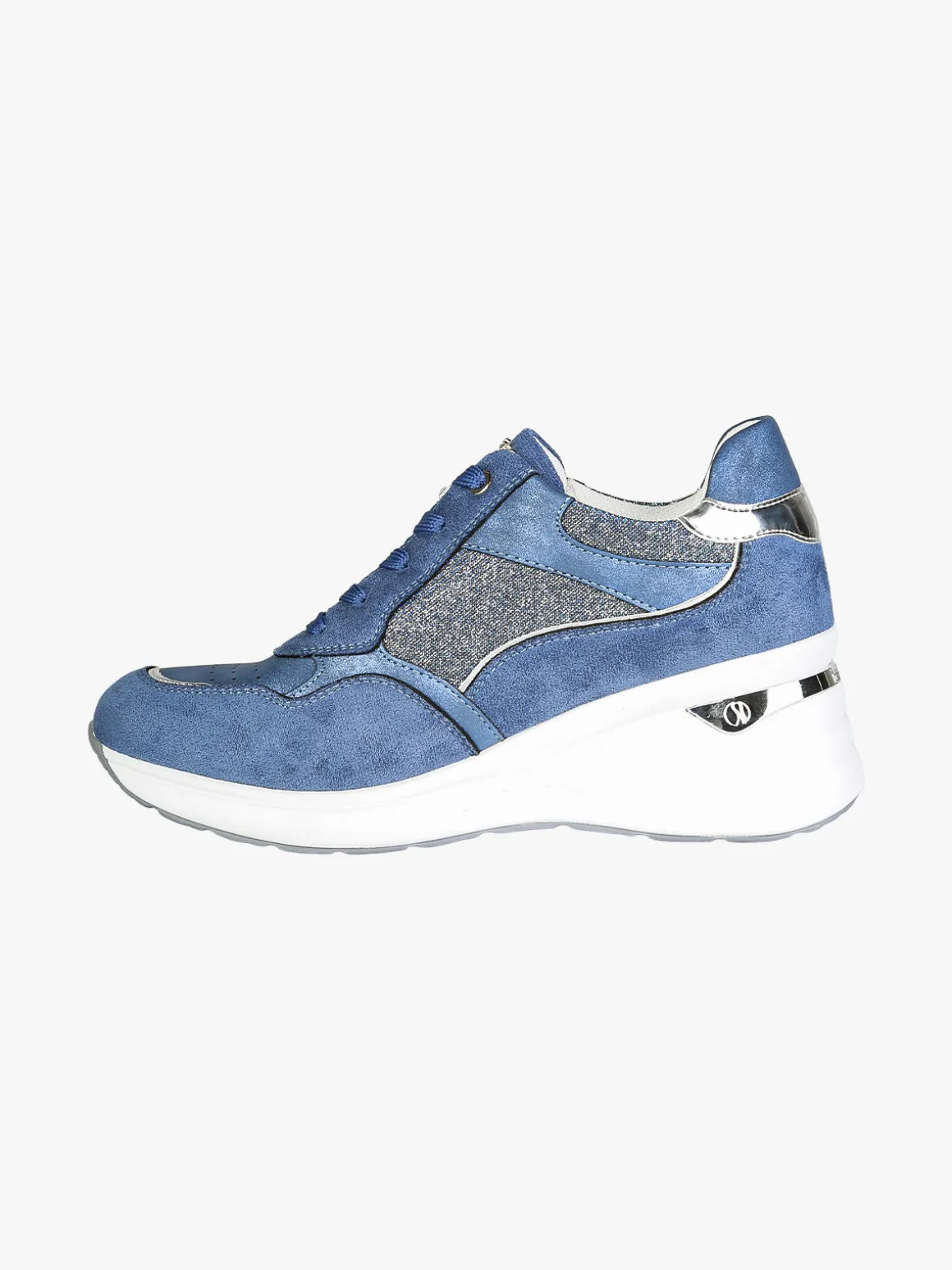 Inblu Sneakers donna scamosciate con zeppa - jeans