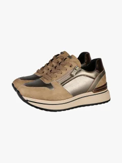 Inblu Sneakers donna stringate con platform e zip - marrone