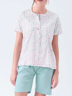 Infiore BLOSSOM Pigiama corto da donna in cotone - rosa