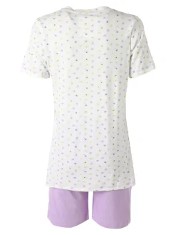 Infiore BLOSSOM Pigiama corto da donna in cotone - panna