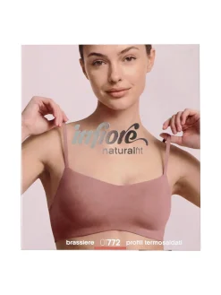 Infiore Brassiere in cotone con profili termosaldati COPPA B - sabbia
