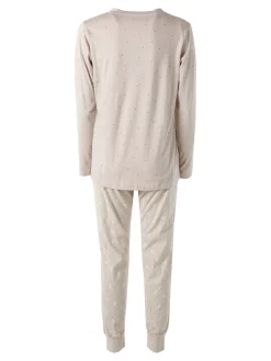Infiore BUNNY Pigiama lungo da donna in cotone - fango
