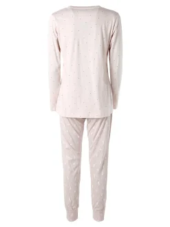 Infiore BUNNY Pigiama lungo da donna in cotone - rosa