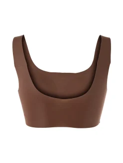 Infiore MICROFIT 01702 Reggiseno top donna imbottito senza ferretto COPPA B - moro
