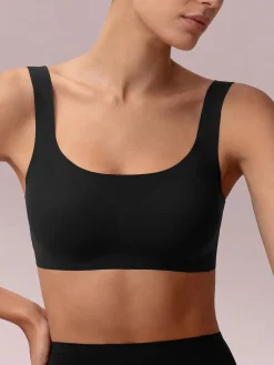Infiore MICROFIT 01702 Reggiseno top donna imbottito senza ferretto COPPA B - nero