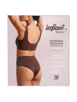 Infiore MICROFIT 01702 Reggiseno top donna imbottito senza ferretto COPPA B - beige