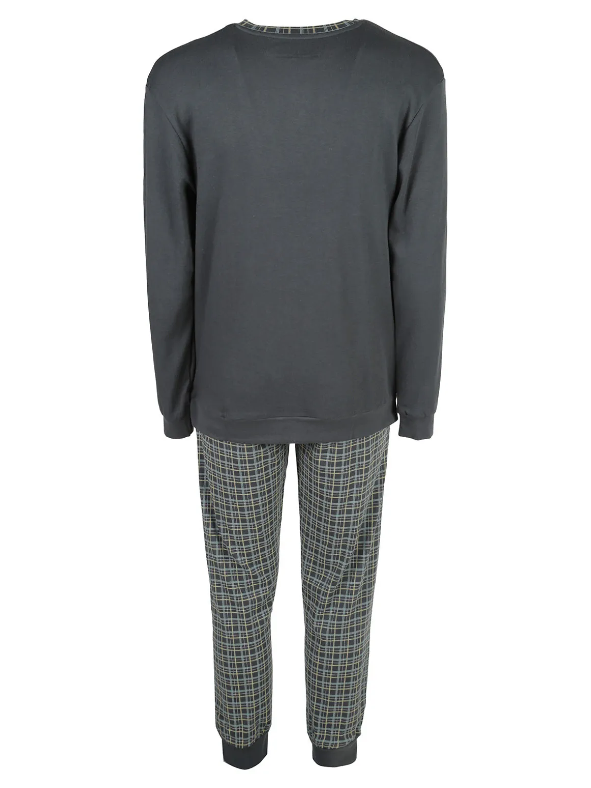 Infioreuomo Pigiama lungo da uomo in cotone interlock - militare