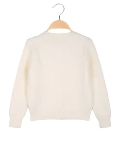 Injuly Cardigan da bambina in maglia con bottoni - beige