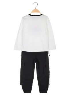 Injuly Completo 2 pezzi da bambina maglietta + pantaloni con tasconi