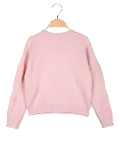 Injuly Maglione da bambina cuori - rosa