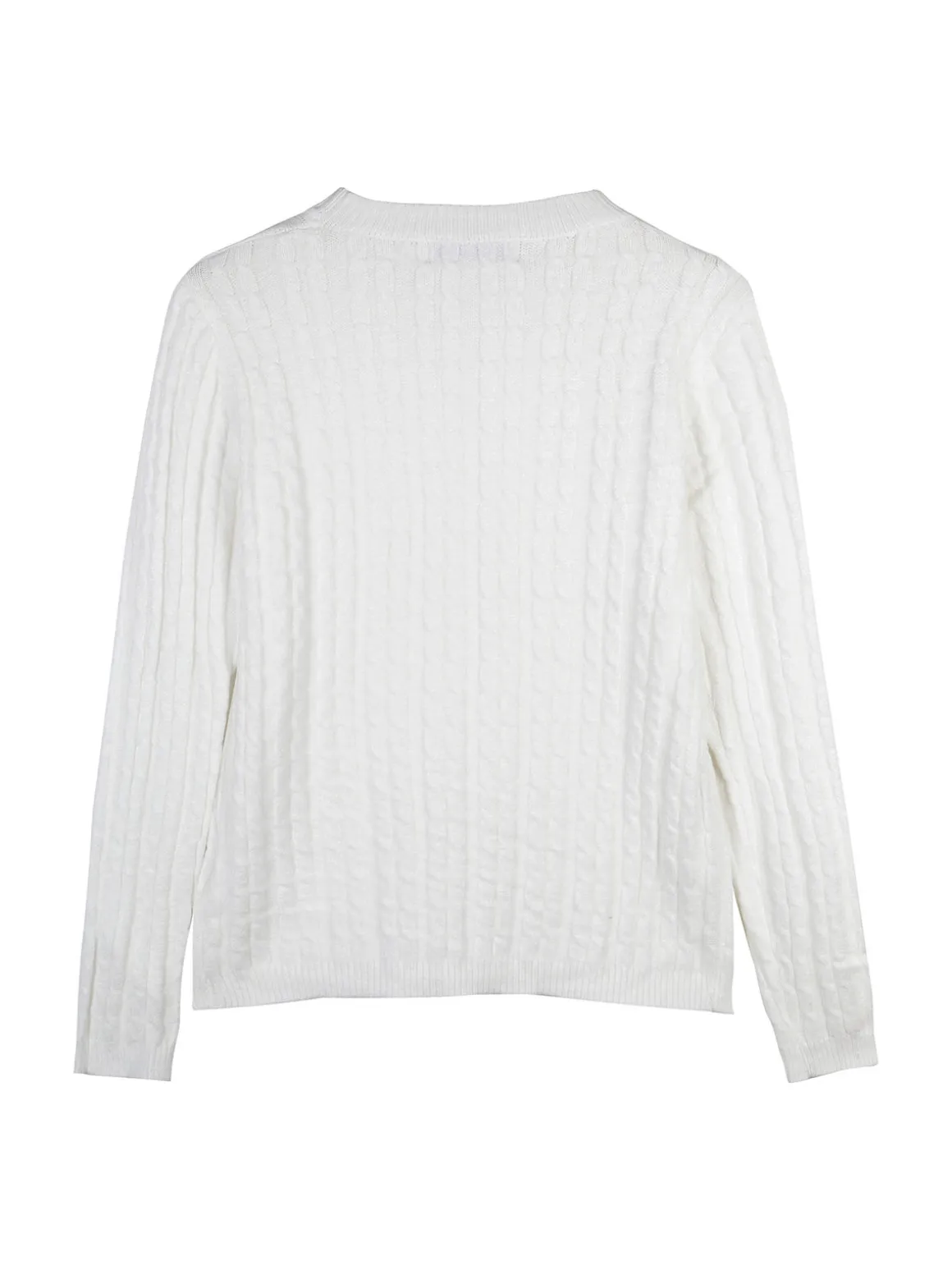 Injuly Maglione girocollo da bambina a trecce