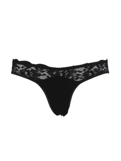 Intimami Coordinato intimo donna in pizzo con top e brasiliana - nero