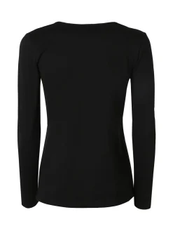 Intimami Maglia donna a maniche lunghe in ciniglia con inserti in tulle - grigio