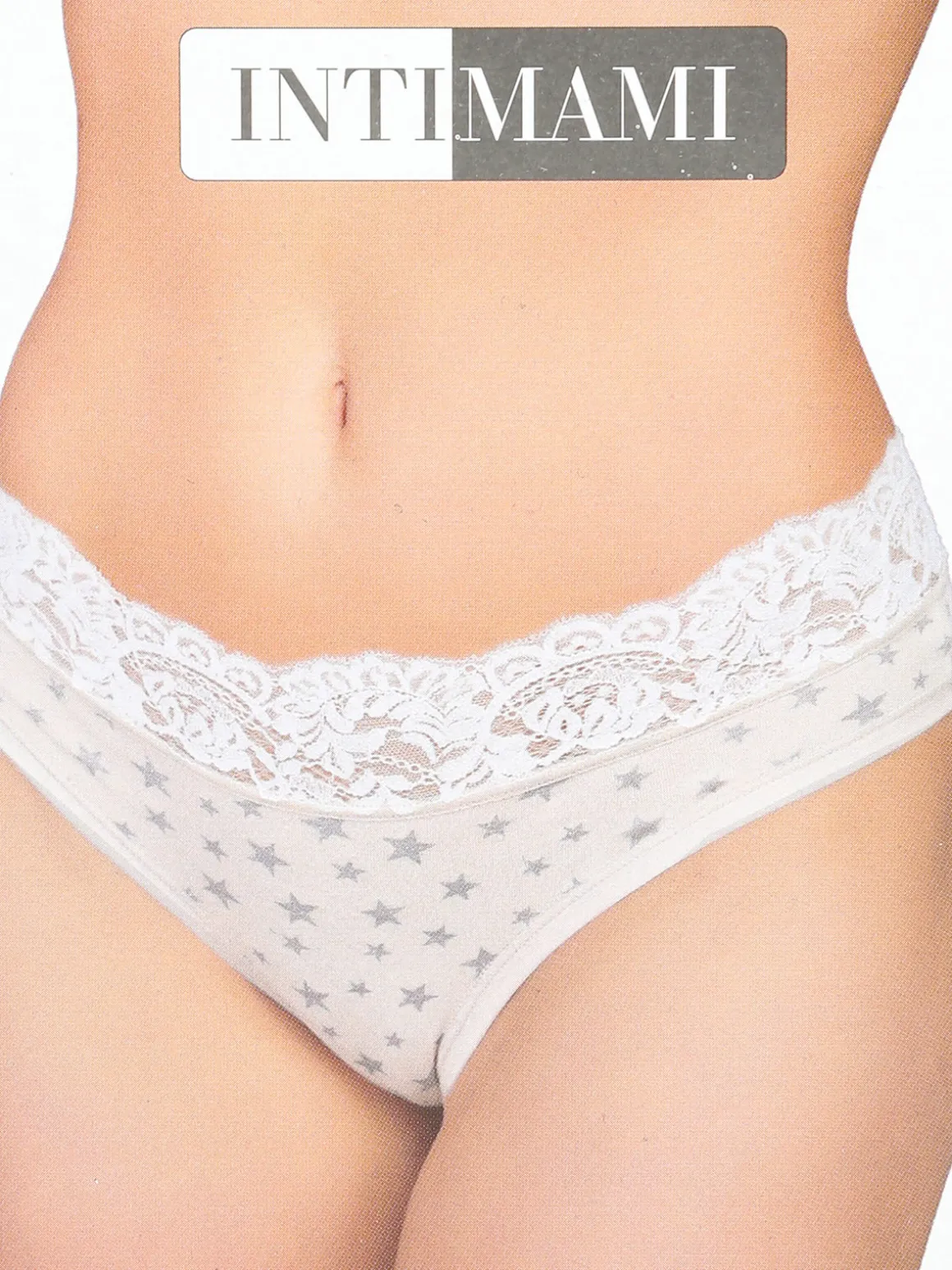 Intimami Slip donna in cotone con pizzo