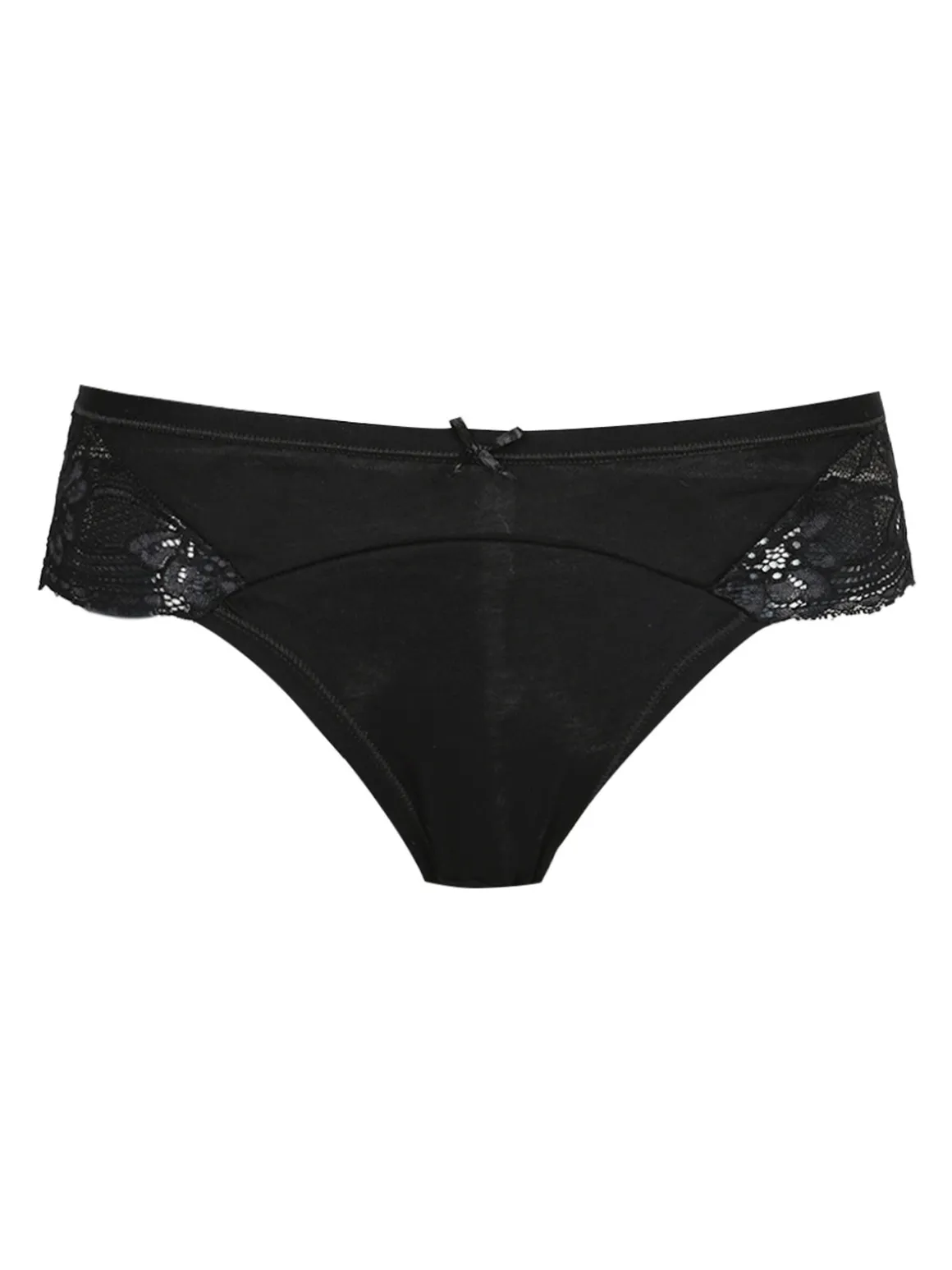 Intimami Slip in cotone bielastico con pizzo
