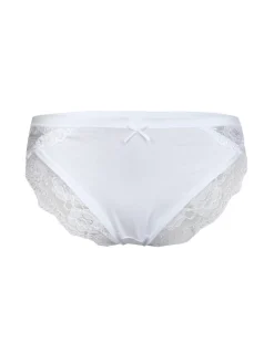 Intimami Slip in cotone bielastico con pizzo