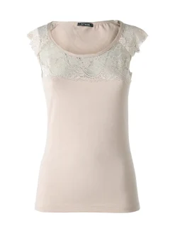 Intimami Top donna a spalla larga con scollo in pizzo - nudo