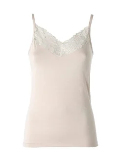 Intimami Top donna con spalline sottili e scollo in pizzo - nudo
