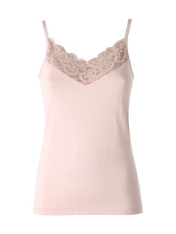 Intimami Top donna con spalline sottili e scollo in pizzo - rosa