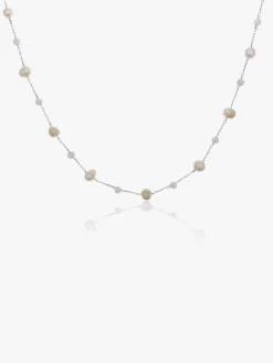 Italian Style Collana donna in acciaio con perline