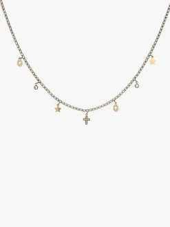 Italian Style Collana in acciaio con strass