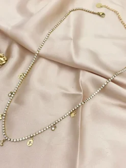 Italian Style Collana in acciaio con strass