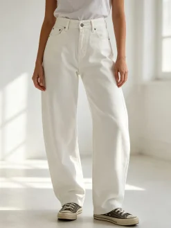 Jack Berry Pantaloni jeans da donna a palloncino - bianco