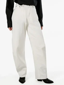 Jack Berry Pantaloni jeans da donna a palloncino - bianco