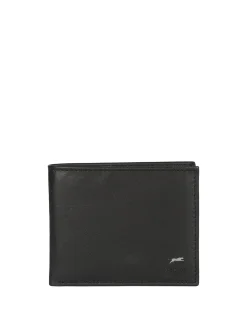 Jaguar Portafoglio da uomo in pelle con logo - nero